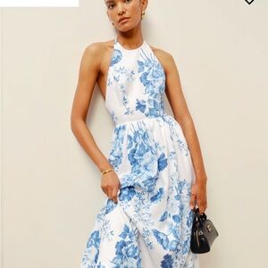 NWT Reformation Percy Linen Dress in Verna